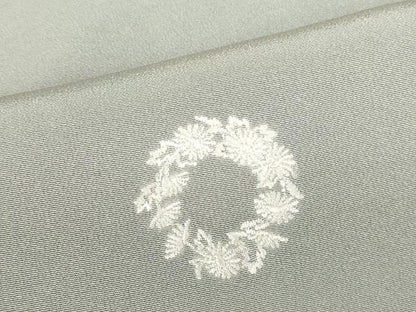 平和屋着物●上質な小紋　総刺繍　花丸文　暈し染め　正絹　逸品　DABI5294op