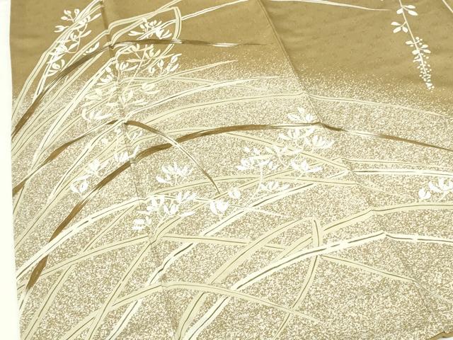 平和屋着物●訪問着　刺繍　草花文　正絹　逸品　DABI5295op