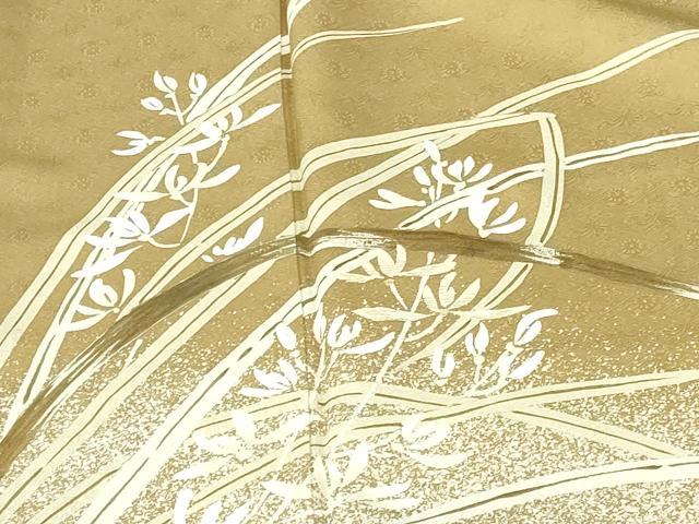 平和屋着物●訪問着　刺繍　草花文　正絹　逸品　DABI5295op