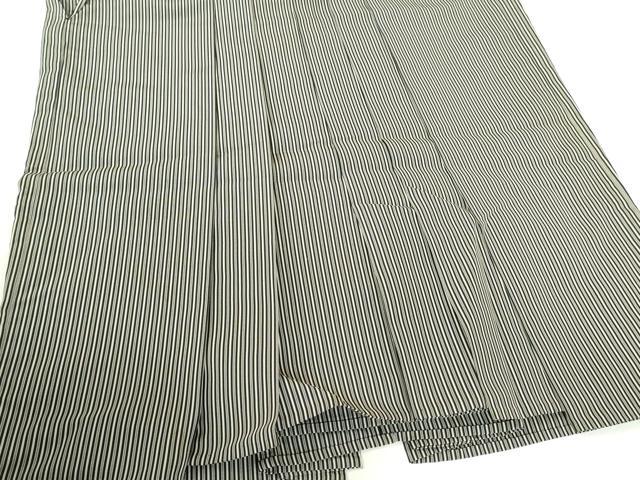 平和屋着物●男性　行灯袴　本場茶喜仙台平　鳥居良　縞　正絹　逸品　DABI5302op