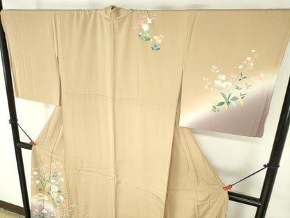 平和屋着物●訪問着　友禅　作家物　平安人物花松文　暈し染め　正絹　逸品　DABI5303op