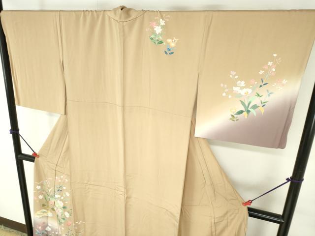 平和屋着物●訪問着　友禅　作家物　平安人物花松文　暈し染め　正絹　逸品　DABI5303op