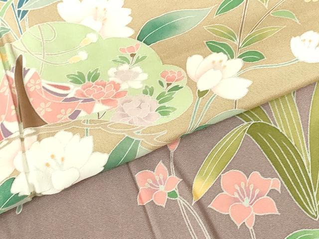 平和屋着物●訪問着　友禅　作家物　平安人物花松文　暈し染め　正絹　逸品　DABI5303op