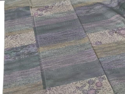 平和屋着物●本場大島紬　横段花文　正絹　逸品　未使用　DABI5307op