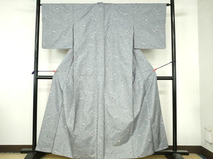 平和屋着物●本場大島紬　9マルキ　総絣　更紗花唐草文　正絹　逸品　DABI5311op