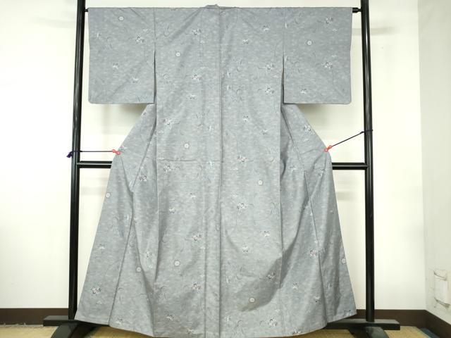 平和屋着物●本場大島紬　9マルキ　総絣　更紗花唐草文　正絹　逸品　DABI5311op