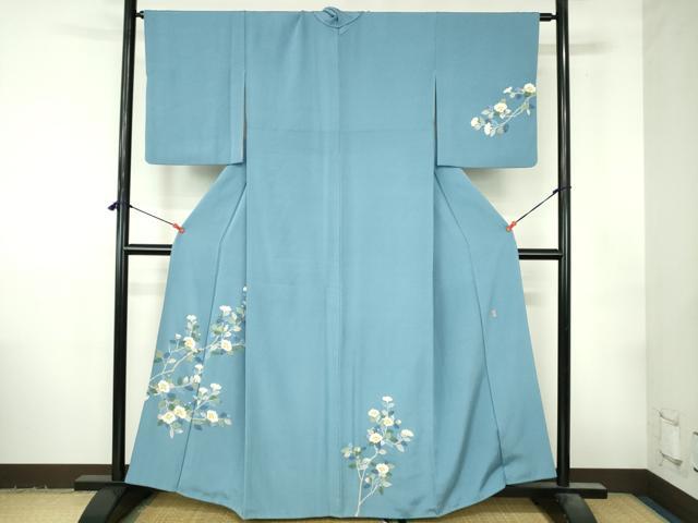 平和屋着物●本加賀友禅作家　柿本市郎　訪問着　枝花　正絹　逸品　DABI5313op