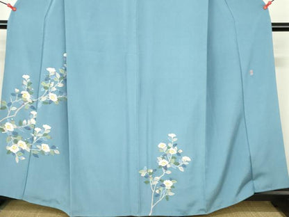 平和屋着物●本加賀友禅作家　柿本市郎　訪問着　枝花　正絹　逸品　DABI5313op