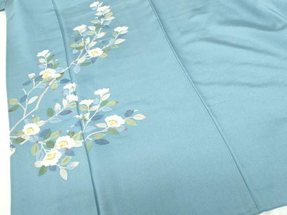 平和屋着物●本加賀友禅作家　柿本市郎　訪問着　枝花　正絹　逸品　DABI5313op