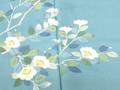 平和屋着物●本加賀友禅作家　柿本市郎　訪問着　枝花　正絹　逸品　DABI5313op