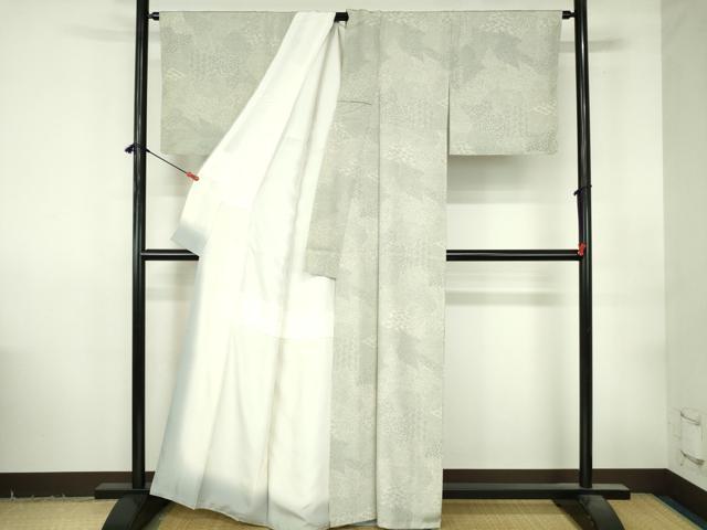 平和屋着物●伝統工芸士　保科信　江戸小紋　吉祥花小紋柄　正絹　逸品　DABI5314op