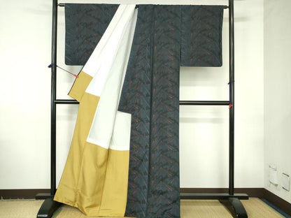 平和屋着物●本場大島紬　裏菊　正絹　逸品　DABI5317op