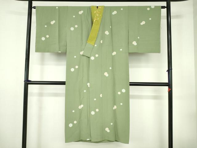 平和屋着物●長襦袢　無双仕立て　雪輪散らし　半衿刺繍　正絹　逸品　DABI5319op