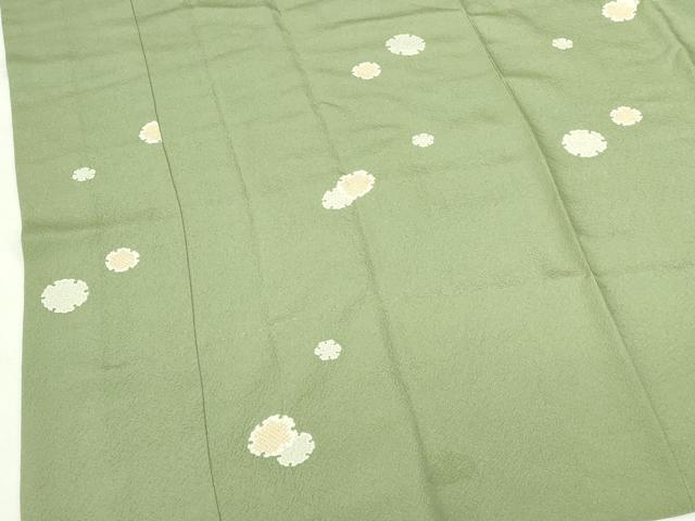 平和屋着物●長襦袢　無双仕立て　雪輪散らし　半衿刺繍　正絹　逸品　DABI5319op