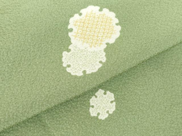 平和屋着物●長襦袢　無双仕立て　雪輪散らし　半衿刺繍　正絹　逸品　DABI5319op