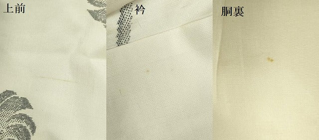 平和屋着物●本場大島紬　白大島　9マルキ　地空き　更紗花文　正絹　逸品　DABI5320op