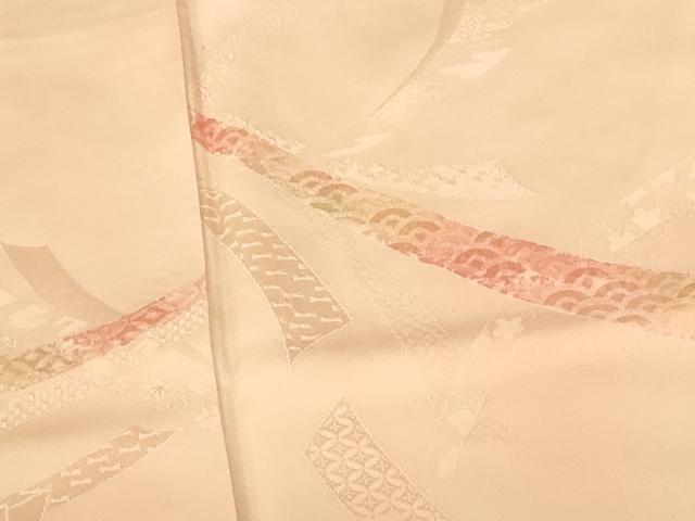 平和屋着物●訪問着　地紋起こし　鬘帯吉祥花文　暈し染め　正絹　逸品　DABI5350op