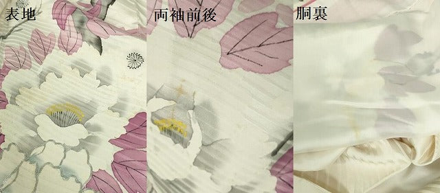 平和屋着物▼豪華振袖　駒刺繍　手描き　牡丹　枝梅　正絹　逸品　DABI5361op