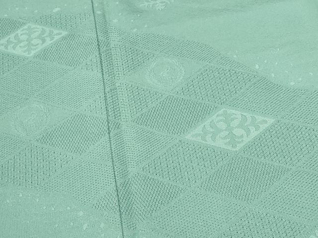 平和屋着物▼中国三大刺繍　スワトウ刺繍　汕頭刺繍　総刺繍　色留袖　花菱文　薄青色　堅牢染　反端付き　正絹　逸品　DABI5362op