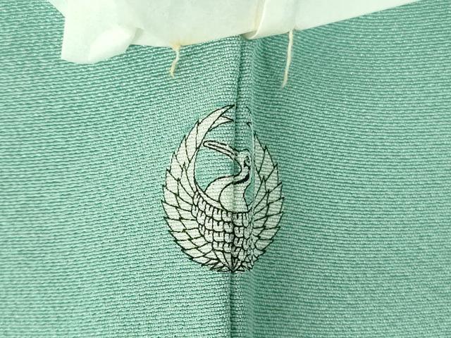 平和屋着物▼中国三大刺繍　スワトウ刺繍　汕頭刺繍　総刺繍　色留袖　花菱文　薄青色　堅牢染　反端付き　正絹　逸品　DABI5362op
