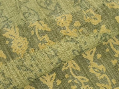 平和屋着物●訪問着　生紬　霞花文　正絹　逸品　DABI5366op
