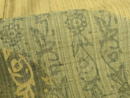 平和屋着物●訪問着　生紬　霞花文　正絹　逸品　DABI5366op