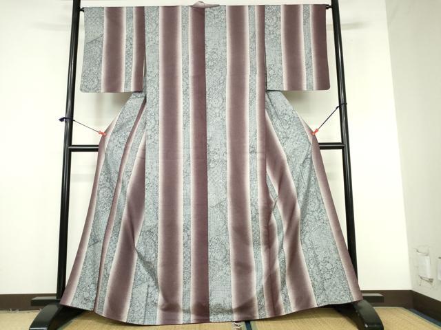 平和屋着物●本場染大島紬　花間道　正絹　逸品　DABI5367op