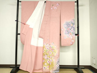 平和屋着物●豪華振袖　駒刺繍　舞桜　暈し染め　正絹　逸品　DABI5372op