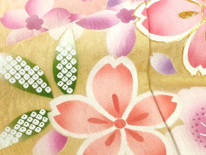 平和屋着物●豪華振袖　駒刺繍　舞桜　暈し染め　正絹　逸品　DABI5372op