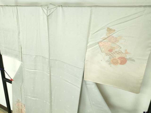 平和屋着物●中国三大刺繍　スワトウ刺繍　汕頭刺繍　相良刺繍　総刺繍　訪問着　地紙花文　暈し染め　正絹　逸品　DABI5375op