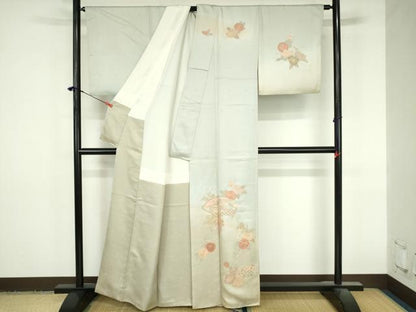 平和屋着物●中国三大刺繍　スワトウ刺繍　汕頭刺繍　相良刺繍　総刺繍　訪問着　地紙花文　暈し染め　正絹　逸品　DABI5375op