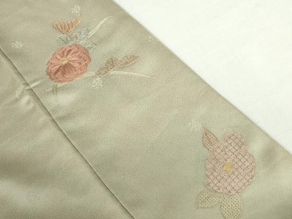 平和屋着物●中国三大刺繍　スワトウ刺繍　汕頭刺繍　相良刺繍　総刺繍　訪問着　地紙花文　暈し染め　正絹　逸品　DABI5375op