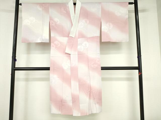 平和屋着物●長襦袢　無双仕立て　有峯作　雪輪花地紋　暈し染め　正絹　逸品　DABI5385op