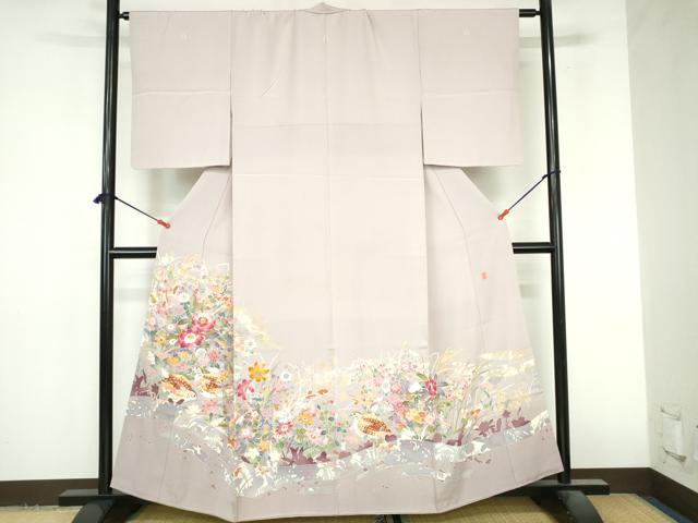 平和屋着物●本加賀友禅作家　黒田勲　色留袖　花鳥文　暈し染め　正絹　逸品　DABI5386op