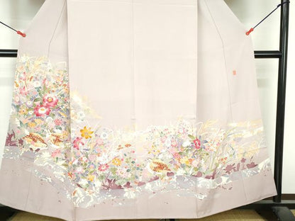 平和屋着物●本加賀友禅作家　黒田勲　色留袖　花鳥文　暈し染め　正絹　逸品　DABI5386op