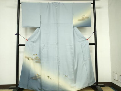 平和屋着物●訪問着　作家物　螺鈿　葡萄蔦の葉　暈し染め　金彩　正絹　逸品　DABI5393op