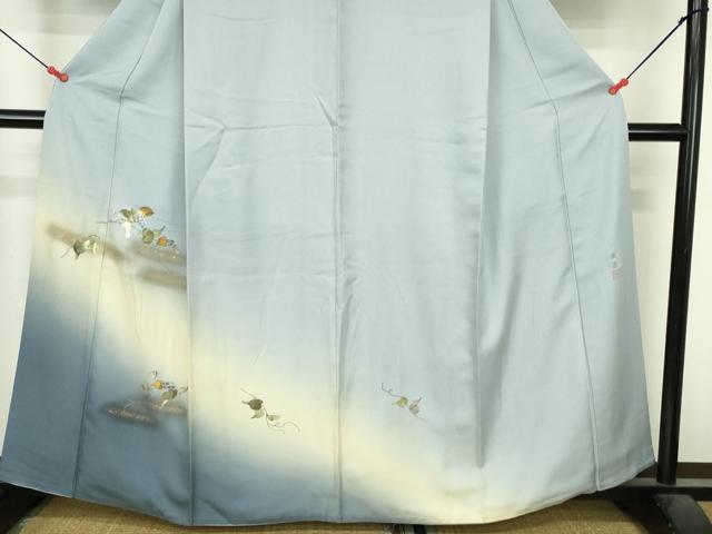 平和屋着物●訪問着　作家物　螺鈿　葡萄蔦の葉　暈し染め　金彩　正絹　逸品　DABI5393op