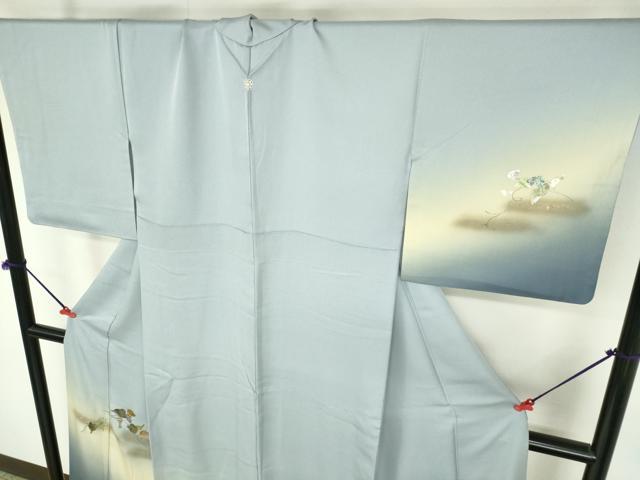 平和屋着物●訪問着　作家物　螺鈿　葡萄蔦の葉　暈し染め　金彩　正絹　逸品　DABI5393op
