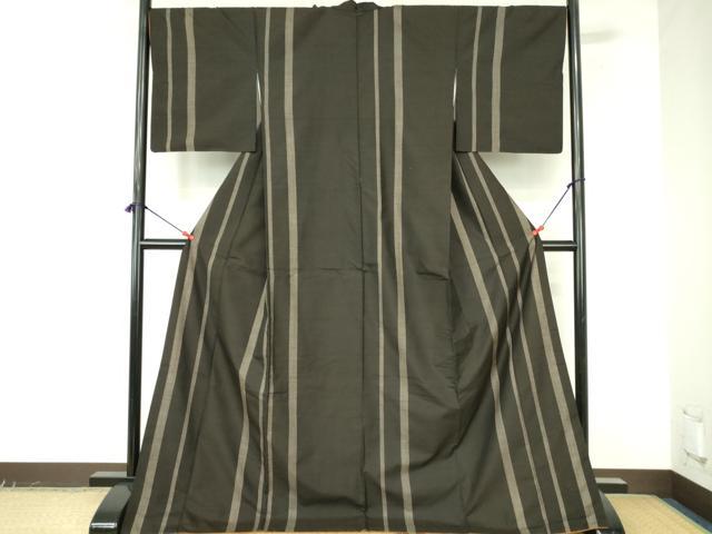 平和屋着物●本場大島紬　7マルキ　間道　ロング丈　正絹　逸品　DABI5397op