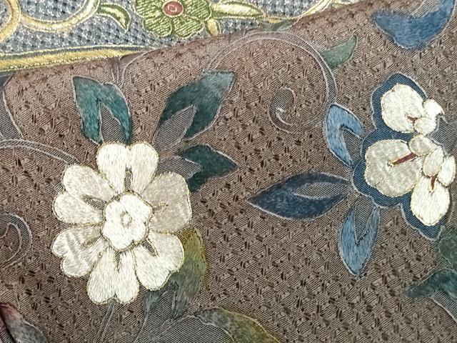 平和屋着物●豪華色留袖　翠山刺繍　総刺繍　正倉院更紗花文　暈し染め　金糸　ロング丈　正絹　逸品　DABI5398op