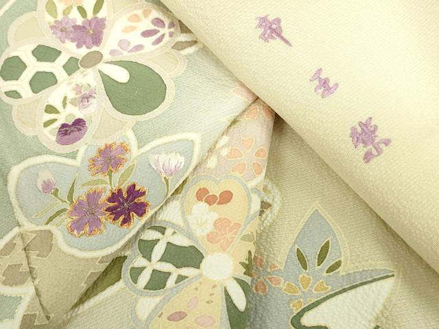 平和屋着物●西陣　京の名門　じゅらく謹製　帝王紫　訪問着　駒刺繍　舞花　暈し染め　金糸　正絹　逸品　DABI5414op
