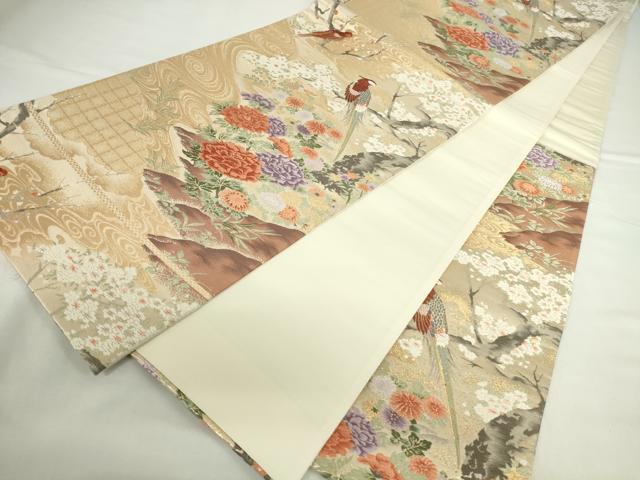 平和屋本店▼六通柄袋帯　唐織　大奥絵巻　弐拾四金二重織　正絹　逸品　DABI5433op