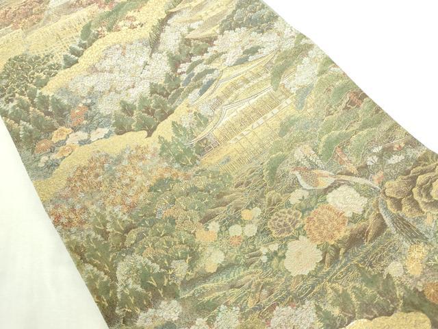 平和屋本店▼六通柄袋帯　京洛花名所　本金箔　正絹　逸品　DABI5464op