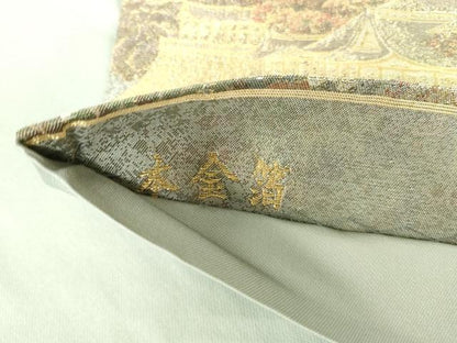 平和屋本店▼六通柄袋帯　京洛花名所　本金箔　正絹　逸品　DABI5464op