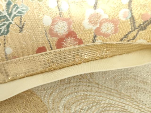 平和屋本店▼六通柄袋帯　唐織　優雅渓谷御車文　本金箔　正絹　逸品　DABI5488op