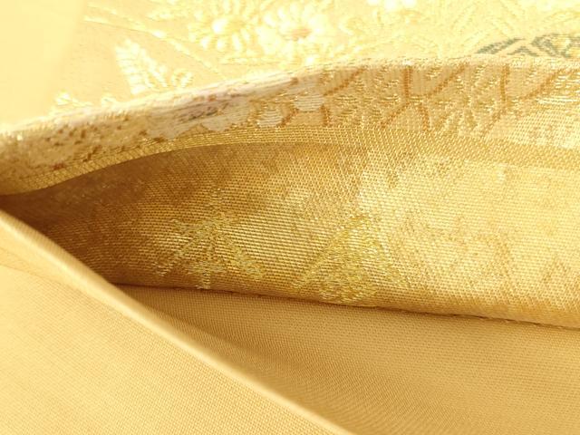 平和屋本店▼六通柄袋帯　唐織　道長御所車　本金　やまと誂製　正絹　逸品　DABI5491op