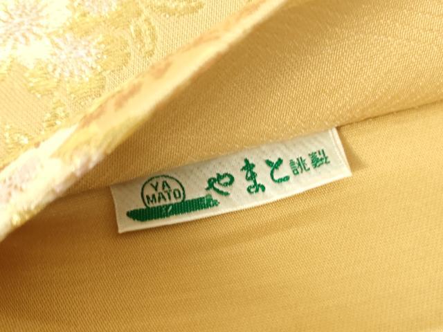 平和屋本店▼六通柄袋帯　唐織　道長御所車　本金　やまと誂製　正絹　逸品　DABI5491op