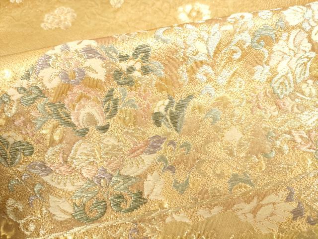 平和屋本店▼六通柄袋帯　鳳凰花文　本金箔　正絹　逸品　DABI5494op