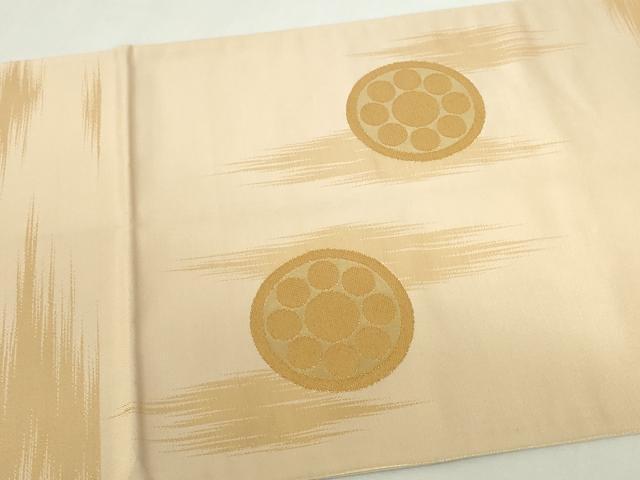 平和屋本店▼太鼓柄袋帯　霞花丸文　本金箔　正絹　逸品　DABI5502op
