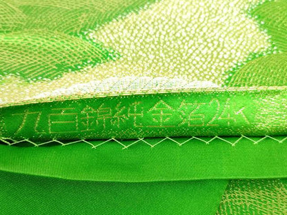 平和屋本店▼六通柄袋帯　唐織　飛鶴花文　九百錦純金箔24K　正絹　逸品　DABI5508op